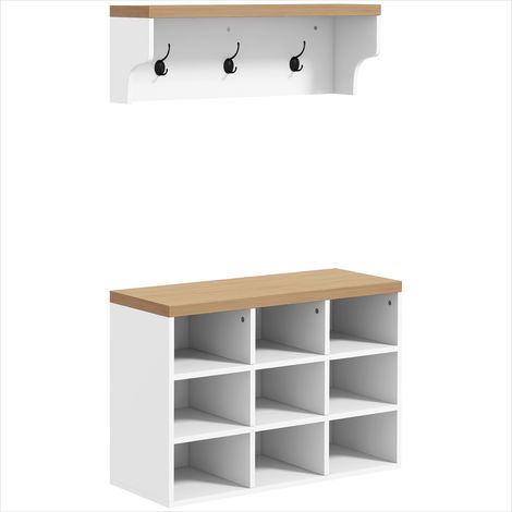 Console blanc en panneaux de particules 75 x 30 x 50 cm (1/5)