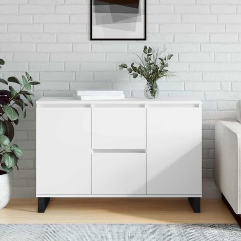 vidaXL Credenza Bianca 101,5x35x70 cm in Legno Multistrato