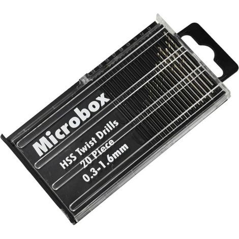 Set of 1 Mini Drill Bits - 20 Bits Perfect for Drilling Wood, Plastic and Metal (1/5)