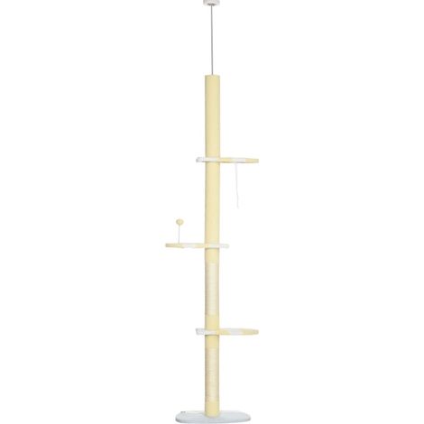 Árbol rascador ajustable para gatos de suelo a techo 220-260 cm con yute HOMVRA (1/5)
