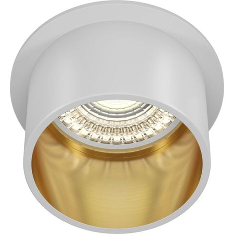 Maytoni Reif Reif tecnico bianco con faretto da incasso oro (1/2)