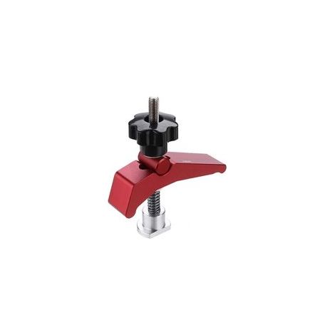 Jeu de serre-tubes en aluminium en forme de T, serre-joint rapide pour menuiserie, compatible avec rainure en T, outil professionnel pour travail du bois (1 pièce) (1/4)