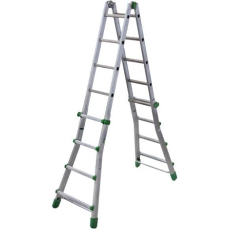 Scala telescopica in alluminio FACAL 4x5, altezza massima di lavoro 5,5 metri, modello PRO BK3A