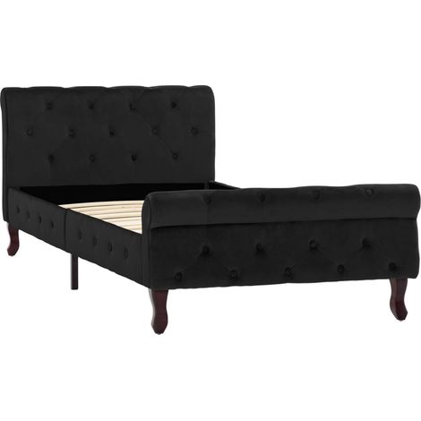 Maison Exclusive - Giroletto Nero in Velluto 90x200 cm (1/5)