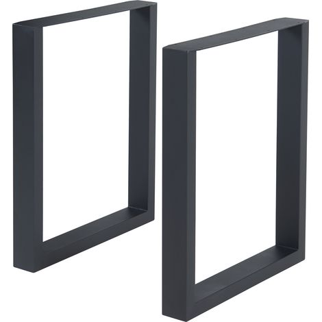 Tischgestell 2er Set Makers Stahl 72x60 cm Schwarz [en.casa]