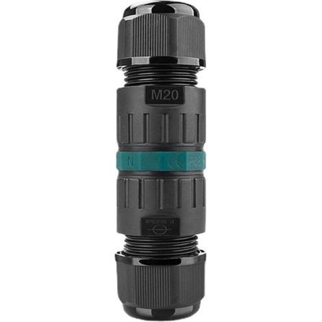 Lot de 2 connecteurs rapides IP68 pour câbles électriques extérieurs étanches pour diamètre de fil de 9 à 12 mm (max. 16 A, 450 V)