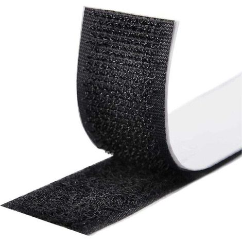 Rubans Adhésifs 20mm 8 Mètre, Scratch Autocollant Double Face, Bande Agrippantes Adhésives, Hook Loop Bande pour Tous Les Types D'installations Cadre Photo (Noir)