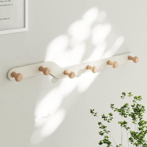 Allecto Plus,Gancho multifuncional para ropa,sombreros y bolsos en el pasillo,dormitorio y habitación infantil (6 ganchos)