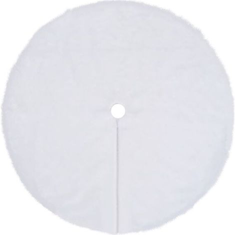 Jupe de sapin de Noël blanche, 90 cm, fausse fourrure (1/5)