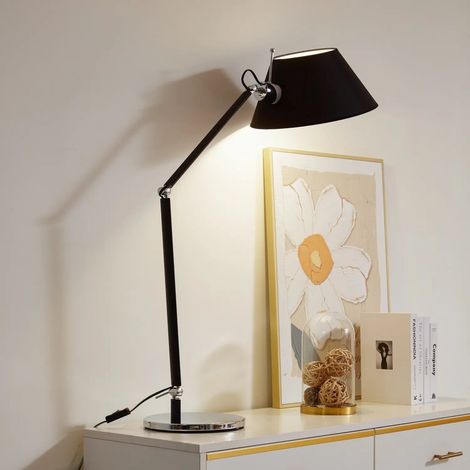 [NEUWERTIG] B-Ware Tischleuchte Lampe Lucande Dansari Metall schwarz Verstellbar E27 LED Leuchte