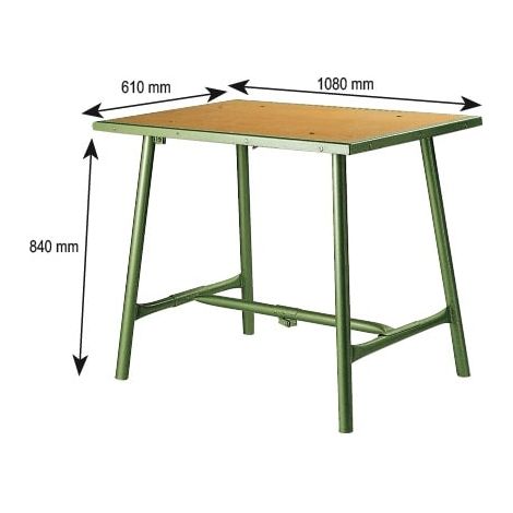 Table de travail pliante 1060 x 610 mm - Wilmart