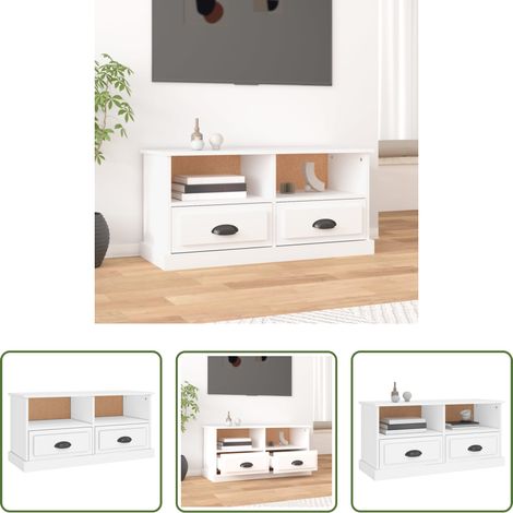TV-Schrank Weiß -  TV-Schrank Weiß 93x35,5x45 cm Holzwerkstoff (1/5)