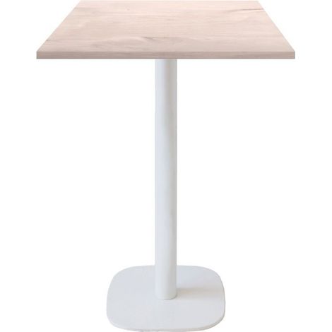 Mange-debout 60 x 60 cm - modèle Round pied blanc chêne bosco