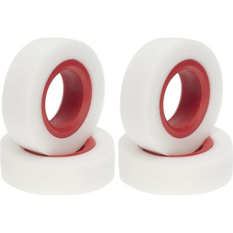 Dual Stage Softer TPE Foam 110mm Fit 1.9' Wheel Tires Replacement for Axial SCX10 90046 TRAX4 Remot-100mm-Red