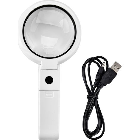 Loupe de lecture multifonction 5/11X avec 8 LED, manuelle et de bureau, pour lecture et travaux de précision (1/5)
