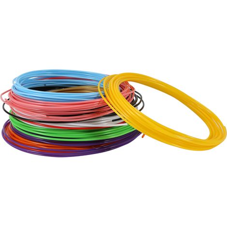 Filament PLA pour stylo 3D, 10 couleurs, 5 m/rouleau, 1,75 mm, consommables plastiques (PLA) (1/5)