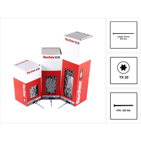 fischer Power-Fast II 5,0x45 SK blvz TG TX 50 100 Stk