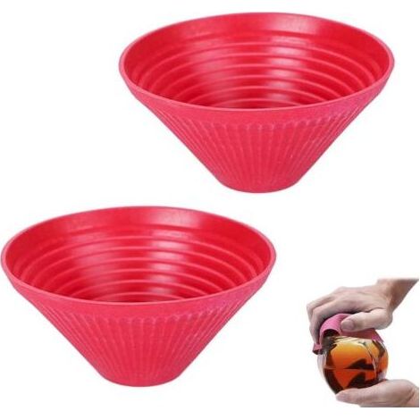 Ouvre-bocal - 2 pinces en caoutchouc multifonctions pour ouvrir les bocaux, isolantes thermiquement, idéales pour les mains faibles. (1/5)