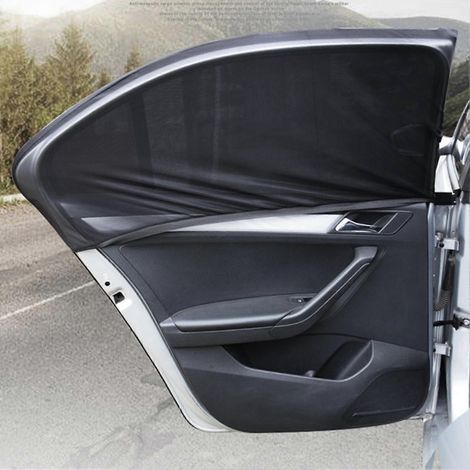 pair of Car Sunshade Net Curtain Mosquito Net Black Mesh Side Window Sun Protection Cover (1/5)