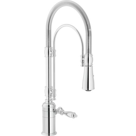 Mélangeur d'évier de cuisine de style rétro avec douche Nobili Charlie CH75300CR Chromé (1/2)
