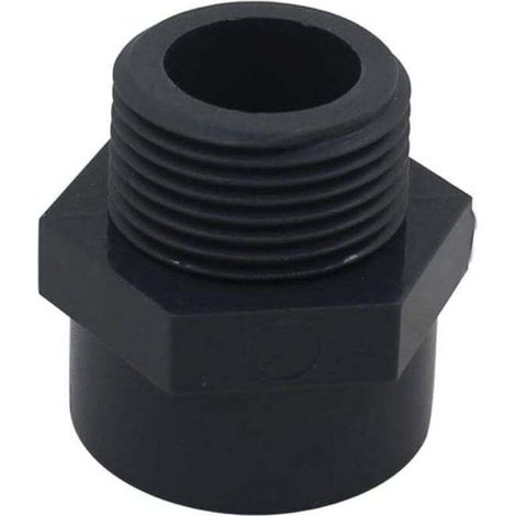 Raccordo maschio filettato in PVC 20 25 32 40 50 63 75 90 110mm raccordo a vite per piscine, raccordo misto in PVC, manicotto filettato in PVC (diametro interno 40mm - filettatura 1-1/4") -Crezuo
