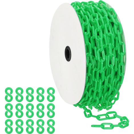 28M Chaîne en Plastique pour Contrôle des Sécurité 6mm Vert (1/5)