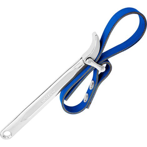 Chiave a nastro WADFOW 230 mm, diametro di serraggio 30-120 mm, impugnatura forgiata, cromata