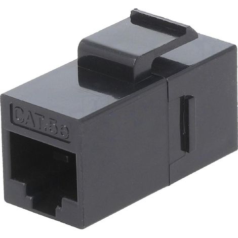 RJ45 femelle droit Cat.5e Keystone PoE.PoE+ - noir