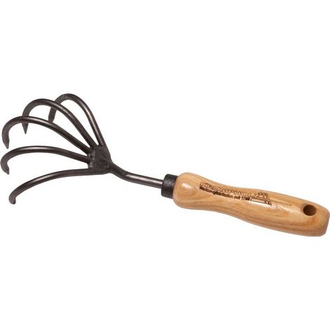 Handgrubber 5 Zinken mit Eschengriff (1/2)