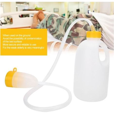 Urinoir avec tube, urinoir pour patient alité, uriner ne pas se lever bassin de lit, homme urinant urinoir ZR004