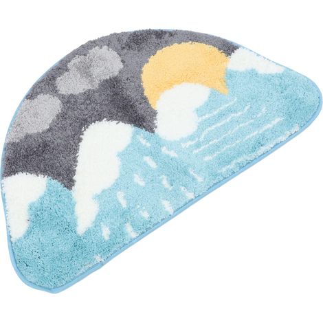 tapis d'extérieur + tapis de porte + tapis de salle de bain absorbant, paillasson de bienvenue demi-rond, tapis de sol pour porte d'entrée, tapis de marchepied, tapis de salle de bain pour la maison (1/5)