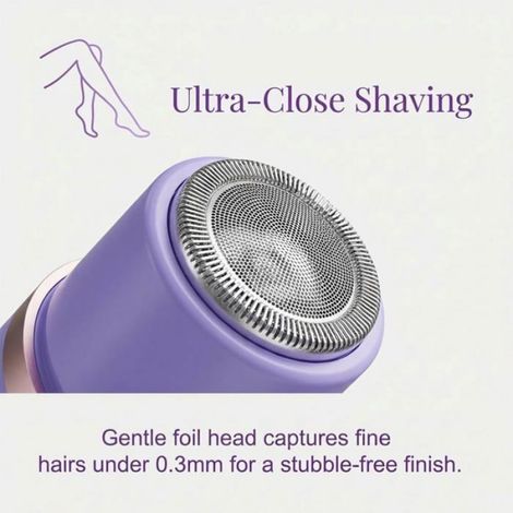 Tondeuse bikini pour femme – Rasoir électrique 2-en-1.rechargeable pour zone pubienne, jambes et corps – Étanche et facile Femeo (1/5)