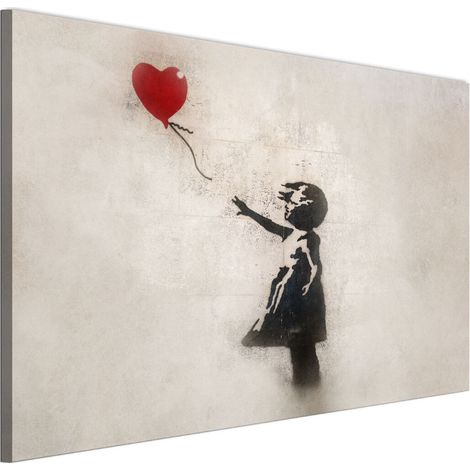 Bild auf italienischer Leinwand, 90 x 60 cm – Banksy-Stil – Natur. Bild auf italienischer Leinwand, 120 x 80 cm – Banksy-Stil – Natur.