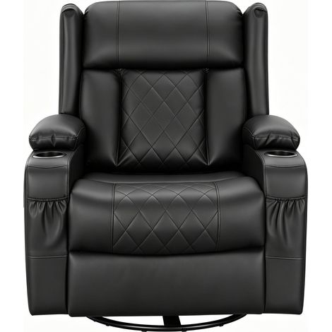Fauteuil inclinable avec dossier et repose-pieds réglables, fauteuil de salon élégant, canapé inclinable pivotant, fauteuil TV confortable (uniquement avec 1 fauteuil de salon) (1/4)