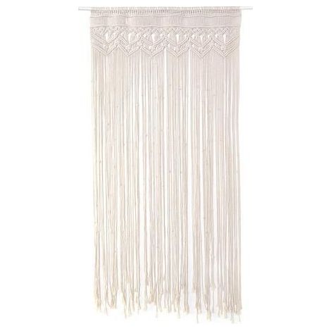 Rideau de porte en perles, cadre de fenêtre, cordon tissé main en coton, 1 pièce (1/3)