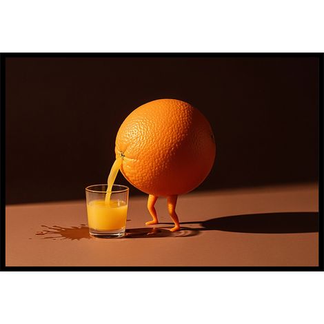 Affiche encadrée orange artistique (1/5)