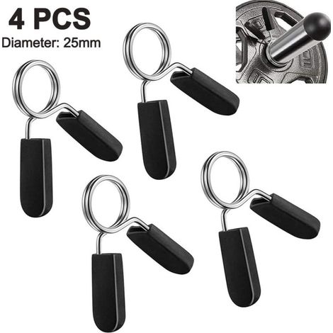 4pcs 25mm Standard Sports Clamp with 2 Round Spring Clamp Rounds with 4mm Wire Diameter Lightweight (1/5)