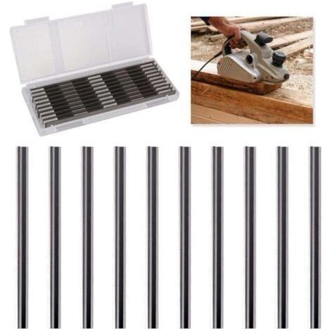 10 Pieces Electric Planer Blade, XU, 82mm Planer Blade, Adaptable to Makita, Bosch, Hitachi, Black & Decker, DeWalt, Trend Elu, Ideal for Carpentry and DIY (82 x 5.5 x 1.2mm) - (1/4)