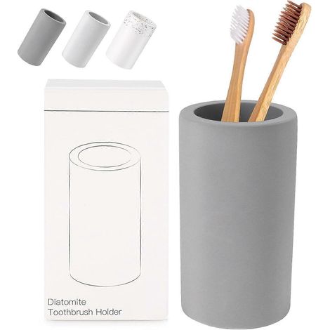 Zahnbürstenhalter aus Kieselgur, schnelltrocknend und wasserabsorbierend, Organizer für die Badezimmerablage, Halter für Zahnpasta, Make-up-Pinsel und Rasierer (1/5)