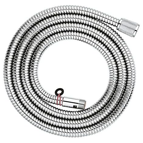 GROHE FLEXIBLE TUYAU DE DOUCH SALLE DE BAINS VITALIOFLEX MéTALLIQUE, TUYAU DE DOUCHE 2000MM, ANTI-PLIURES, FINITION BRILLANTE, R