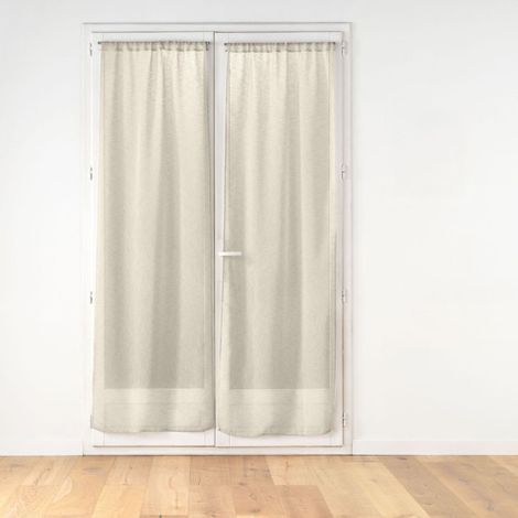 Paire de Voilages Passe-Tringle "Carlin" 70x200cm Lin (1/5)
