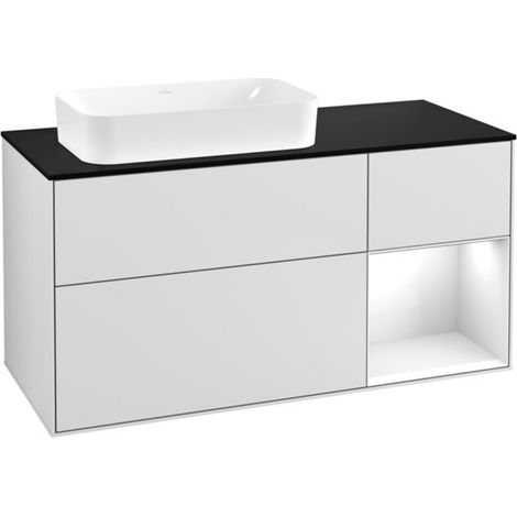 V&B Waschtischunterschrank Finion 120cm, Pl b m, Rg r g wh. Lac, wh. m Lac (1/2)