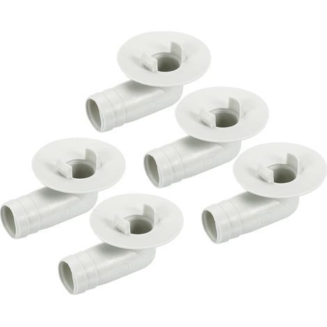 Ablaufschlauchverbinder für Klimaanlagen, 17 mm Winkelstück, Ersatzteil, Zubehör für Mini-Split-Fensterklimaanlagen, Beige, 5er-Pack (1/5)