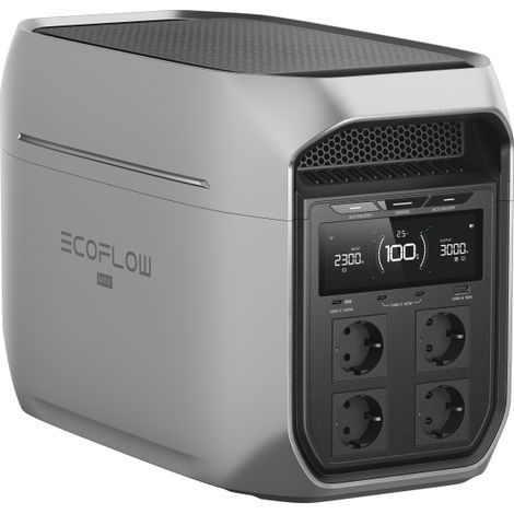 Ecoflow – Station électrique portable 2048 Wh – Puissance 3000 W, crête 6000 W – Technologie LiFePO4, 5 méthodes de recharge – Usage camping et secours