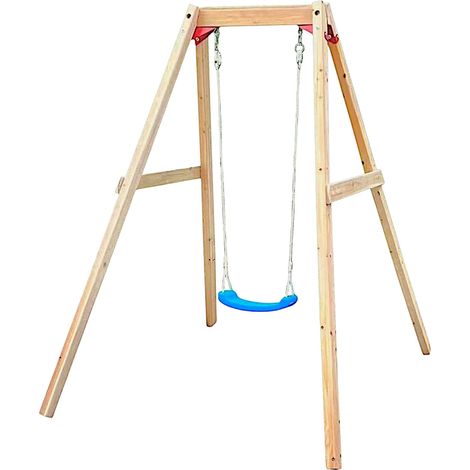 Altalena in Legno GINGER HOME per Bambini, 156×200×201 cm, Gioco Sicuro all'Aperto (1/5)