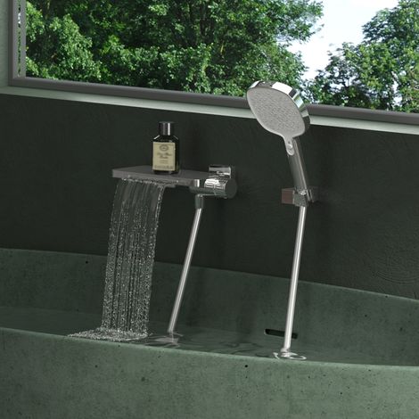 Mai & Mai Duschsystem mit Regendusche Duschkopf Duscharmatur 4 Strahlarten Duschbrause Handbrause aus Messing DSN-403 (1/5)