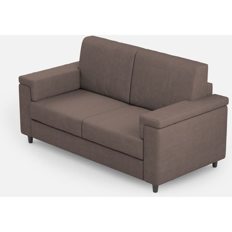 Letto Singolo rivestito in Microfibra - ADELE - Colore: Azzurro - Dimensione Rete: 80x190 - Tipologia Letto: Con Rete e Contenitore
