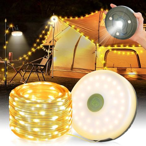 Luci da festa ricaricabili e impermeabili a batteria - luci a stringa LED per esterni, campeggio e atmosfera