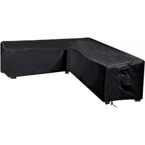 Schutzhülle für Gartenmöbel 210×215×87cm, wasserdicht und sonnenbeständig, L-förmig, links kurz und rechts lang