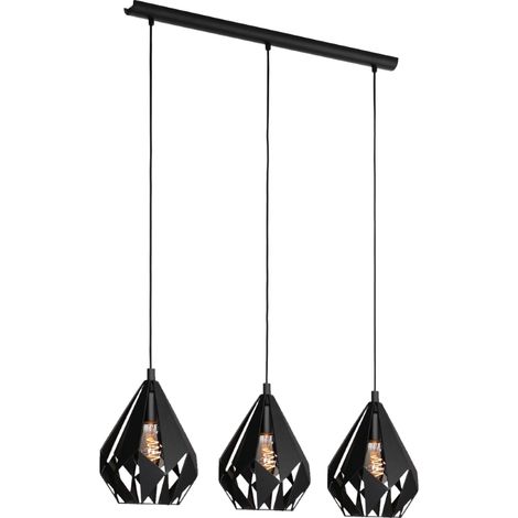 Suspension noire Carlton 5 3 lumières - 43701 (1/3)